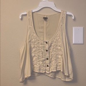 Cream urban outfitters tank top